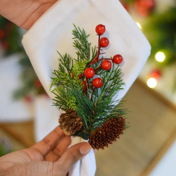 Kit Guardanapo de Natal + Porta Guardanapo 8 Lugares - foto 1