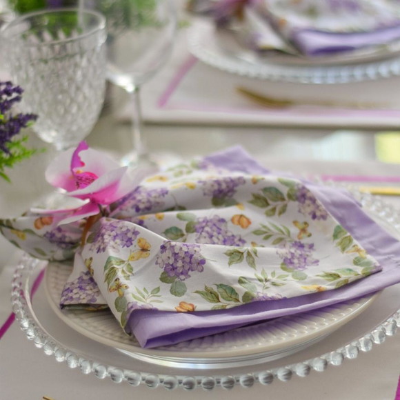 Mesa Posta Lilás e Fúcsia 10 Lugares - foto 1
