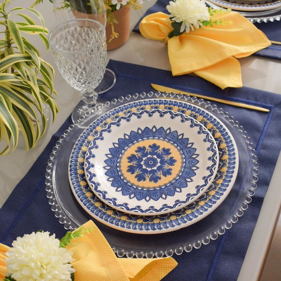 Mesa Posta Azul Marinho Impermeável 6 Lugares - foto 1