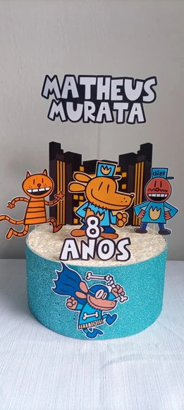 Topo de Bolo Homem Cão