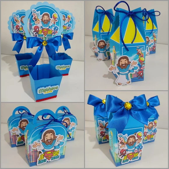 Kit Festa Jesus Meu Herói 30 Peças