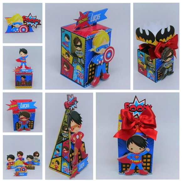 Kit 50 Peças Super Herois Cute