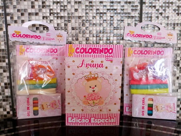 Kit Colorir com Massinha de Modelar Ursinha Princesa