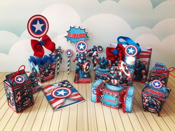 Kit Festa Só Um Bolinho Capitão América