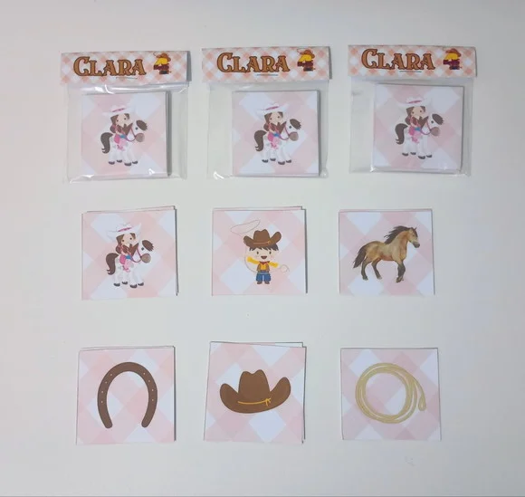 Jogo da Memória Cowgirls Brinde Personalizado - foto 1