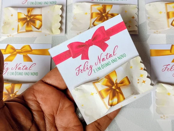 Card com Bala Personalizada - Brinde de Natal e Ano Novo - foto 1