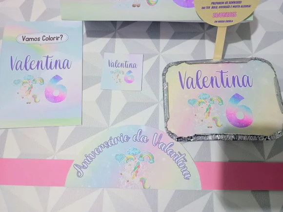 Kit Festa na Escola Personalizado Tema Unicórnio - foto 1