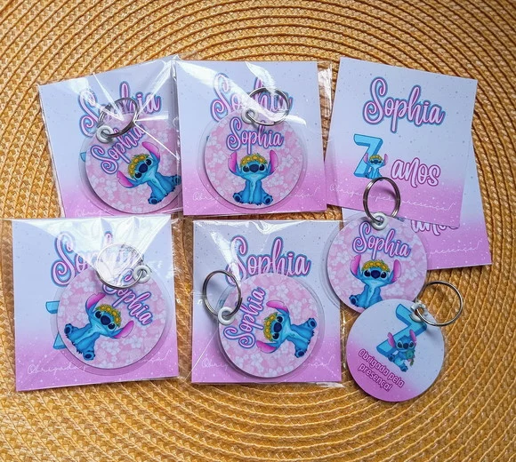 Chaveiro Personalizado Tema Stitch Brinde Personalizado - foto 1