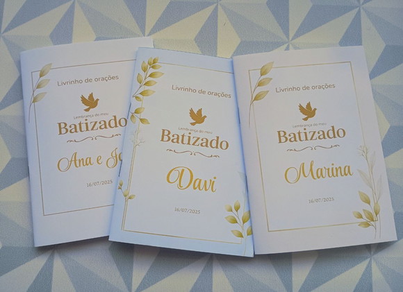 Livrinho de Orações Lembrança Personalizada Batizado - foto 1