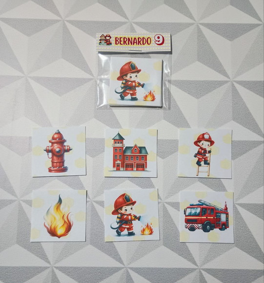 Jogo da Memória Brinde Personalizado Bombeiros - foto 1