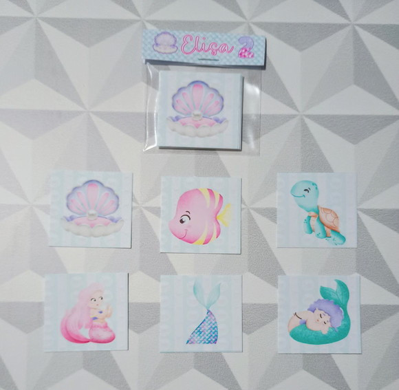Jogo da Memória Brinde Personalizado Sereia Candy - foto 1