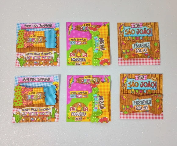 Card com Bala Personalizada Brinde Arraiá e Festa Junina - foto 1
