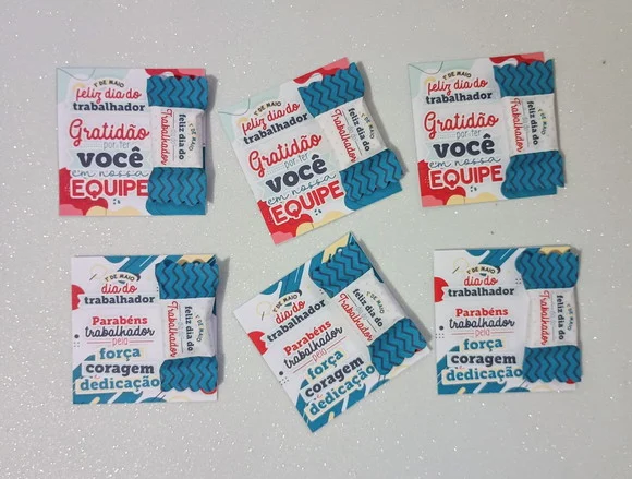 Card com Bala Personalizada Brinde Dia do Trabalhador - foto 1