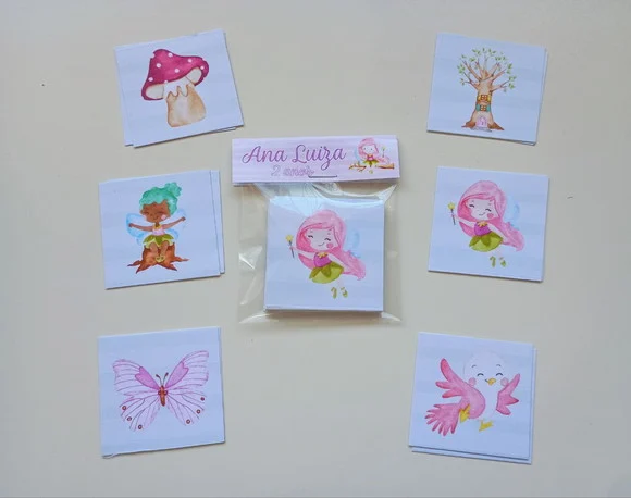Jogo da Memória Tema Fadas Brinde Personalizado - foto 1