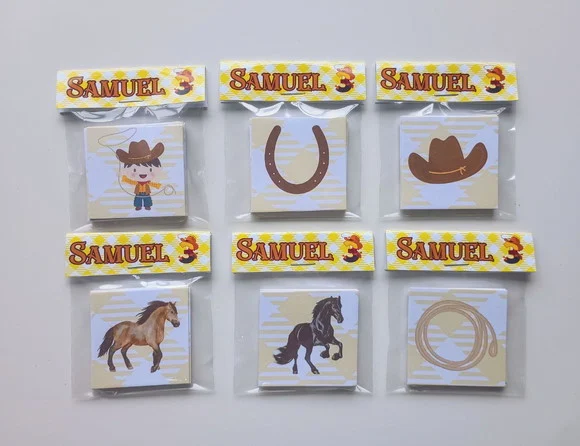 Jogo da Memória Cowboy Brinde Personalizado - foto 1