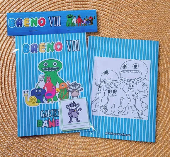 Álbum de Figurinhas e Colorir Tema Garten Of Banban 10x15