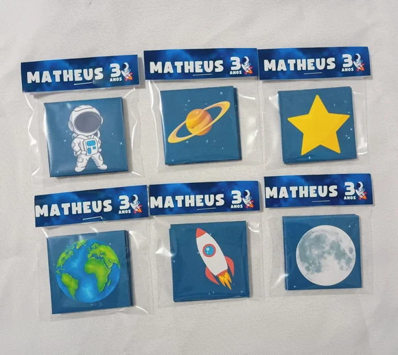Jogo da Memória 6 Pares Astronauta - Frente e Verso - foto 1