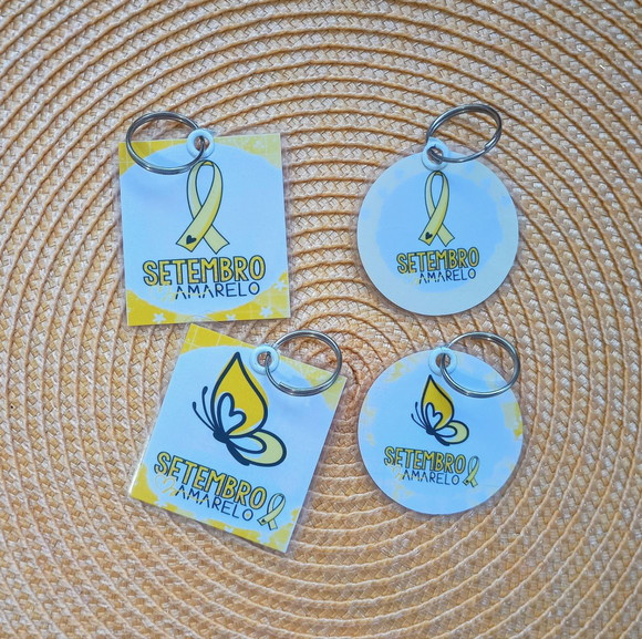 Chaveiro Setembro Amarelo Brinde Personalizado - foto 1