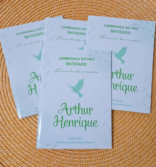 Livrinho de Orações Verde Lembrancinha de Batismo Batizado - foto 1