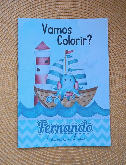 Livrinho de Colorir Tema Marinheiro
