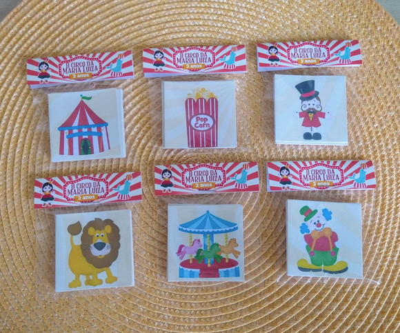 Jogo da Memória Tema Circo Lembrancinha Personalizada - foto 1