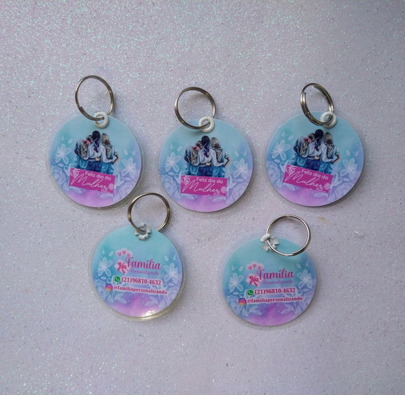 Chaveiro Personalizado Plastificado Dia da Mulher - foto 1
