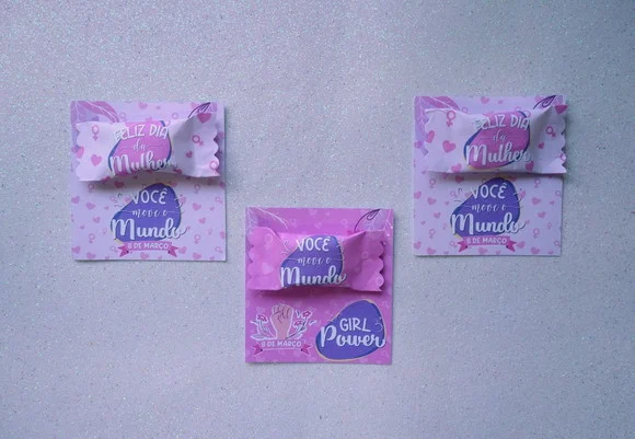 Card com Bala Personalizada Brinde Dia da Mulher - foto 1