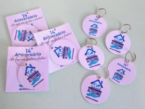 Lembrança para Igrejas Chaveiro Personalizado na Tag - foto 1