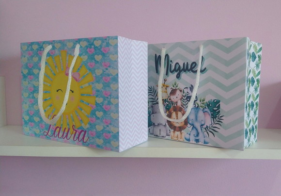 Sacola de Papel Personalizada para Festa Infantil 15a x 20l - foto 1