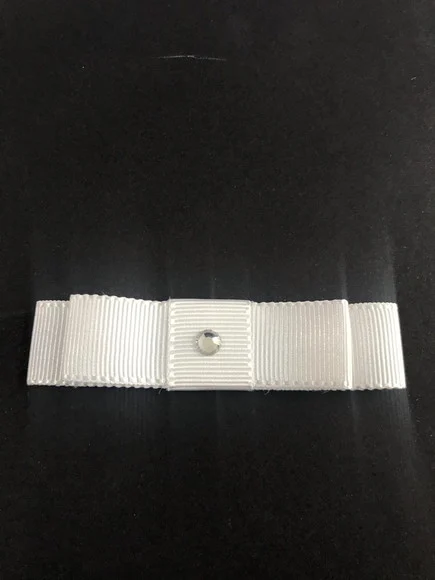 Laço Duplo branco com strass - foto 1