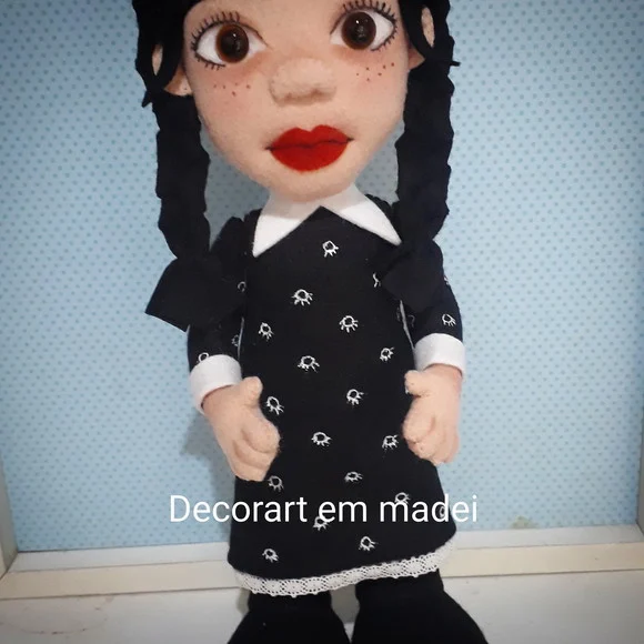 Wandinha Addams Boneca Decoração Feltro - foto 1