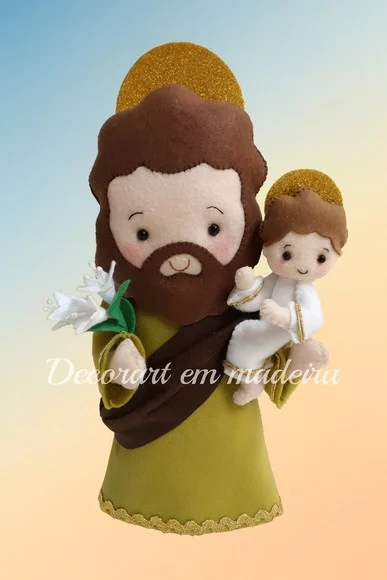 São José Boneco Santinho decoração em Feltro