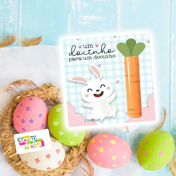 Card e Chocolate Baton Personalizado Festa Páscoa - foto 1