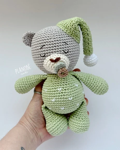 Urso Soninho Amigurumi Crochê