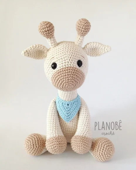 Girafa Gigi Amigurumi Crochê - Natural - foto 1