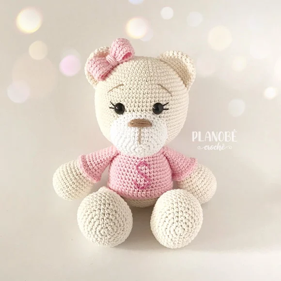 Ursa Lilly com Camiseta Amigurumi Croche - foto 1