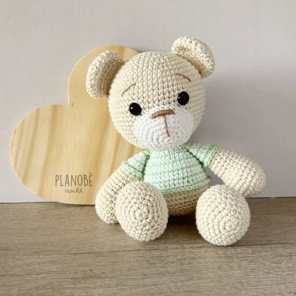 Ursinho Teddy Baby com Camiseta Amigurumi - foto 1