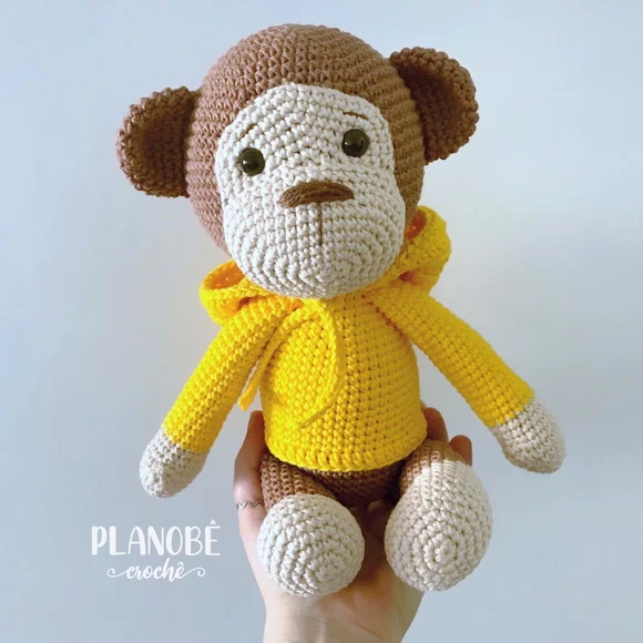 Macaco Bob com Moletom Amigurumi - foto 1
