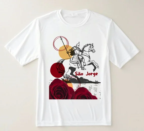 Camiseta São Jorge Guerreiro das Rosas - Design Artístico - foto 1
