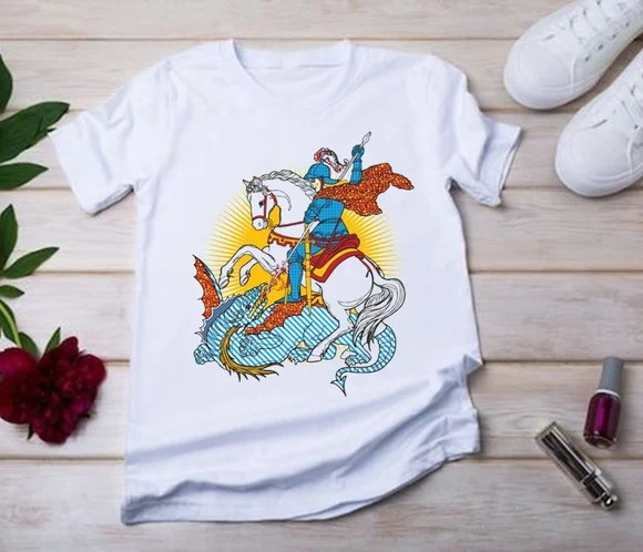Camiseta São Jorge Pop Art - Estilo e Devoção - foto 1