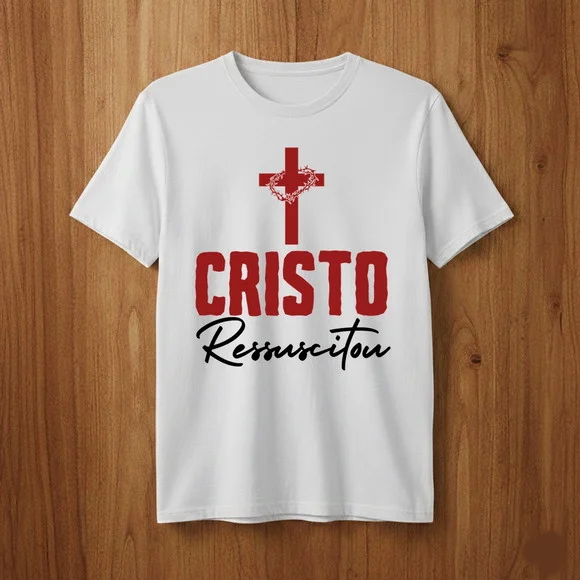 Camiseta Religiosa Jesus Ressuscitou - foto 1