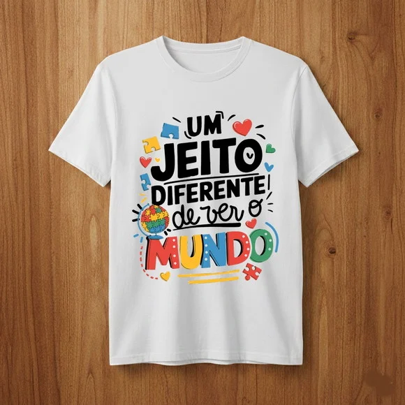 Camiseta Autismo Conscientização Tea Quebra-cabeça Infantil - foto 1