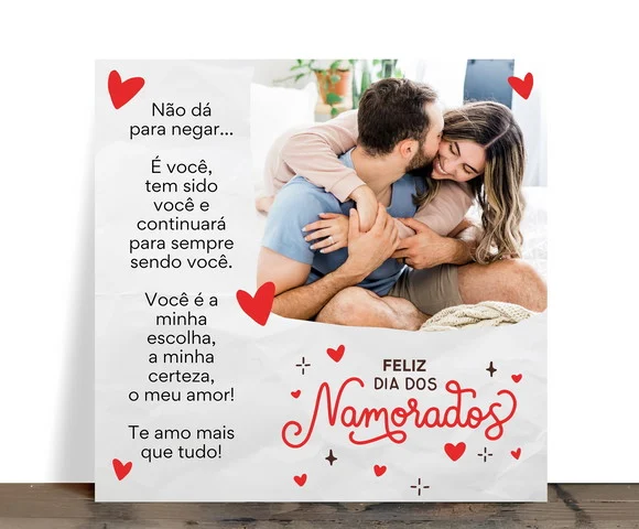 Azulejo Personalizado Feliz Dia dos Namorados com Foto - foto 1