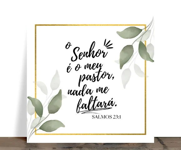 Azulejo Decorativo o Senhor É o Meu Pastor Salmo 23 15x15