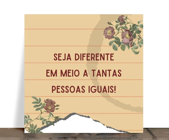 Azulejo Decorativo Motivacional Seja Diferente