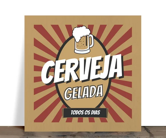 Azulejo Decorativo Vintage Cerveja Gelada Todos os Dias