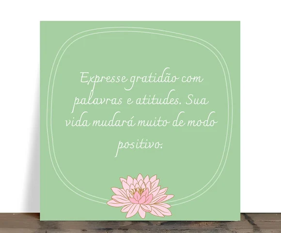 Azulejo Decorativo Motivacional Expresse Gratidão 15x15