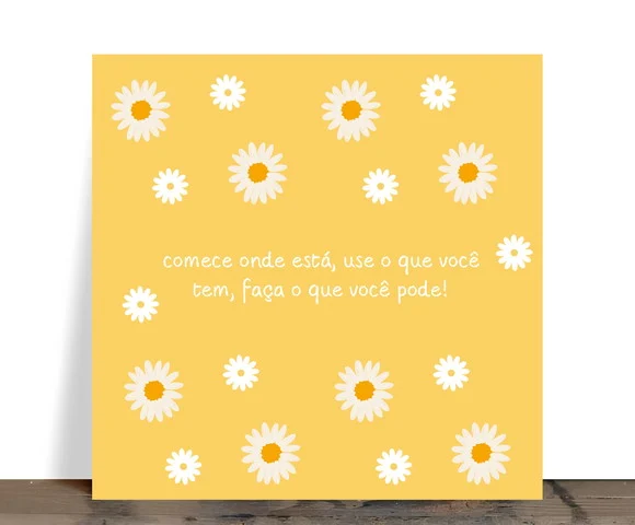 Azulejo Decorativo Motivacional Comece Onde Está 15x15 Cer