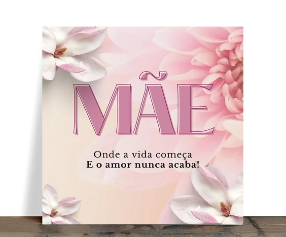 Azulejo Decorativo Presente Mãe "o Amor Nunca Acaba" 15x15