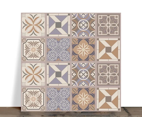 Azulejo Decorativo Mosaico Clássico Tons Neutros 15x15